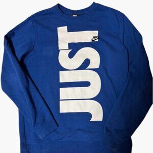 Nike Blue “Just Do It” Crewneck Sweatshirt Size M